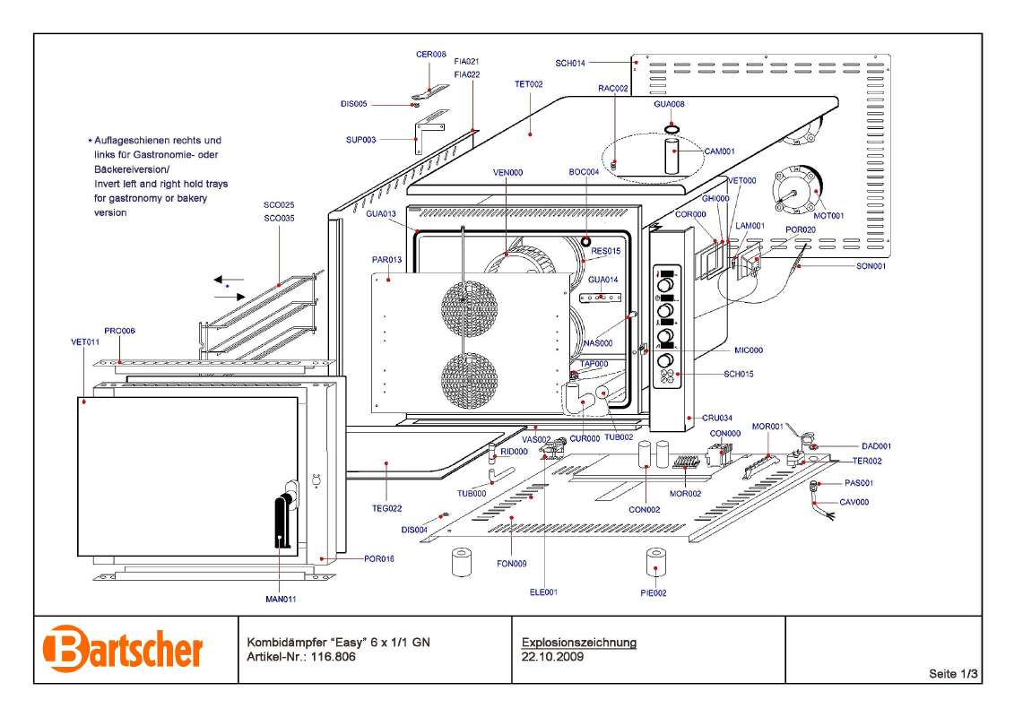 Guide utilisation BARTSCHER 116806-147 de la marque BARTSCHER