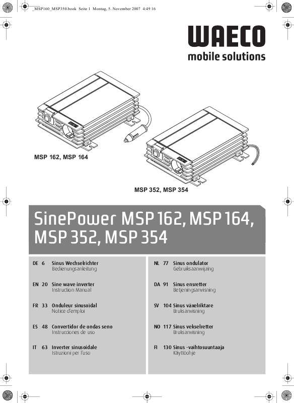 Guide utilisation DOMETIC MSP352 de la marque DOMETIC