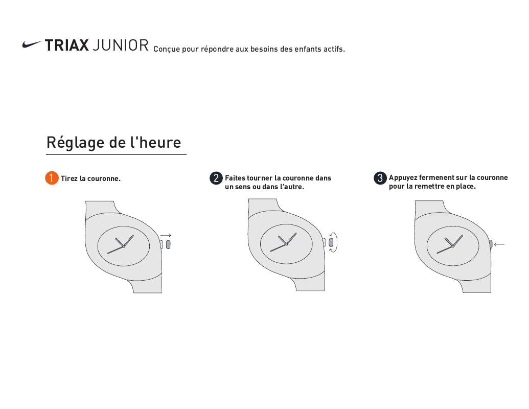 Guide utilisation  NIKE TRIAX JUNIOR  de la marque NIKE