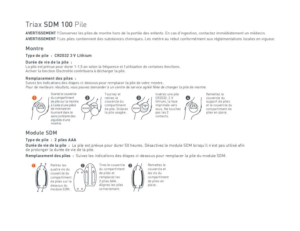 Guide utilisation  NIKE SDM100  de la marque NIKE