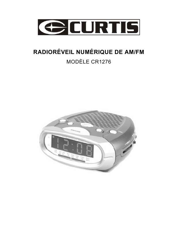 Guide utilisation  CURTIS CR1276  de la marque CURTIS