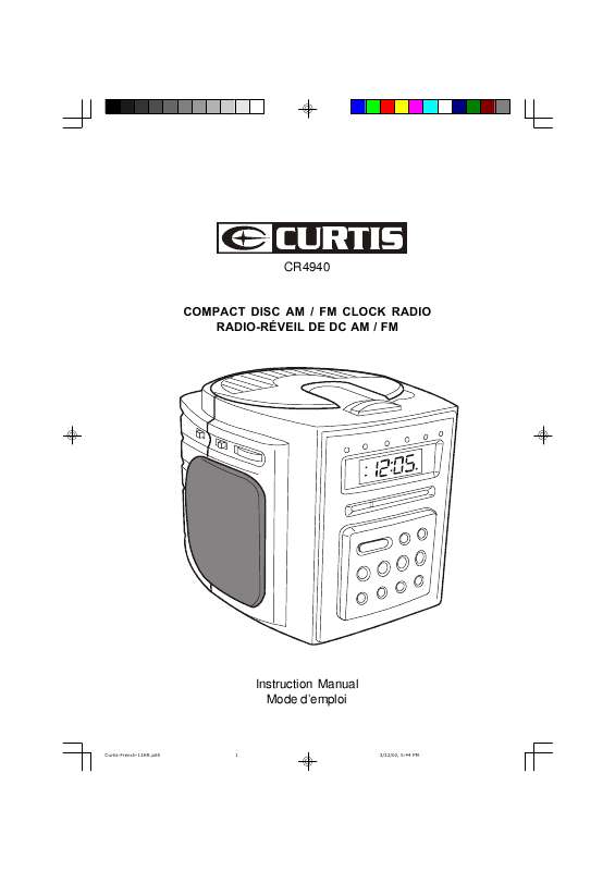 Guide utilisation  CURTIS CR4940  de la marque CURTIS