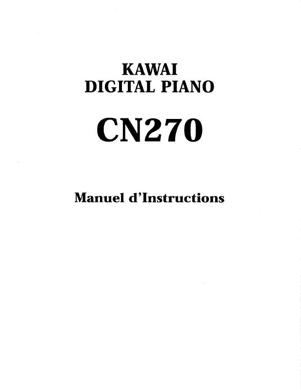 Guide utilisation  KAWAI CN270  de la marque KAWAI