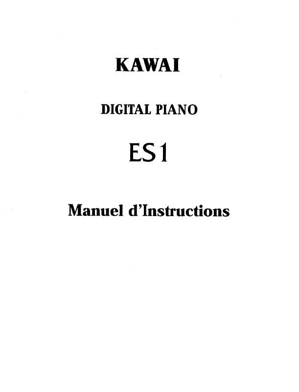 Guide utilisation  KAWAI ES1  de la marque KAWAI