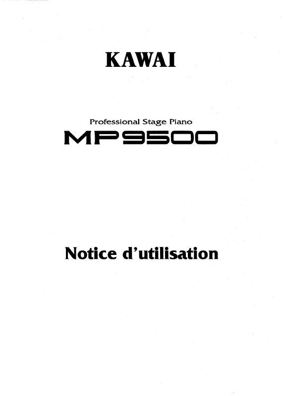 Guide utilisation  KAWAI MP9500  de la marque KAWAI