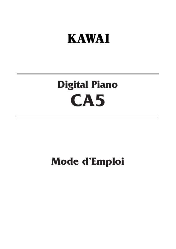 Guide utilisation  KAWAI CA5  de la marque KAWAI