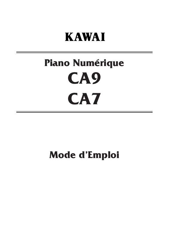 Guide utilisation  KAWAI CA7  de la marque KAWAI
