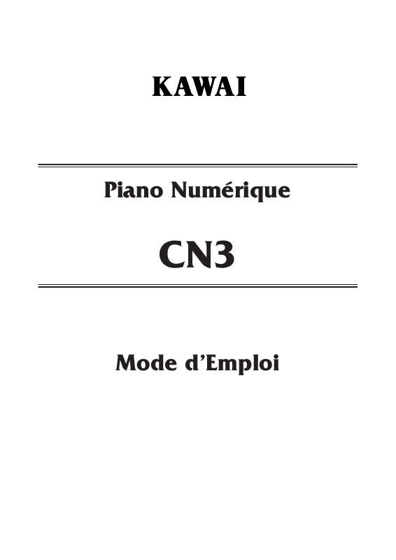 Guide utilisation  KAWAI CN3  de la marque KAWAI
