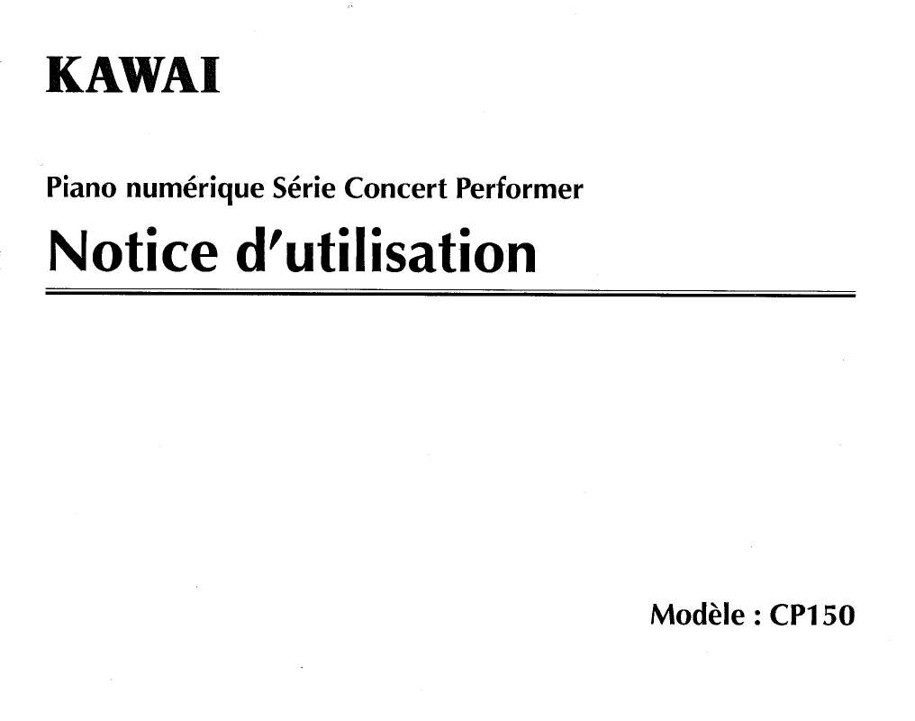 Guide utilisation  KAWAI CP150  de la marque KAWAI