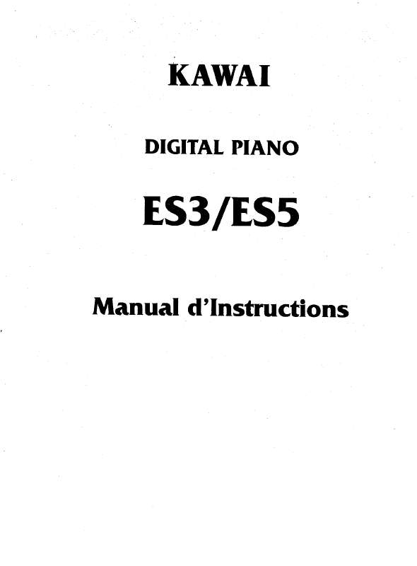 Guide utilisation  KAWAI ES3  de la marque KAWAI