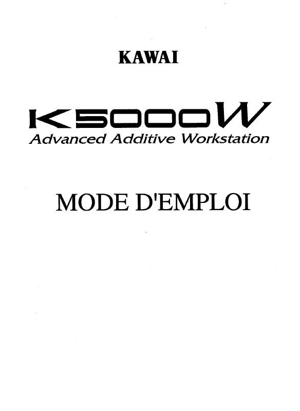 Guide utilisation  KAWAI K5000W  de la marque KAWAI