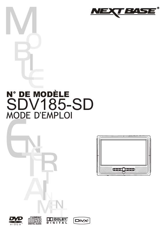 Guide utilisation NEXT BASE SDV185-SD  de la marque NEXT BASE