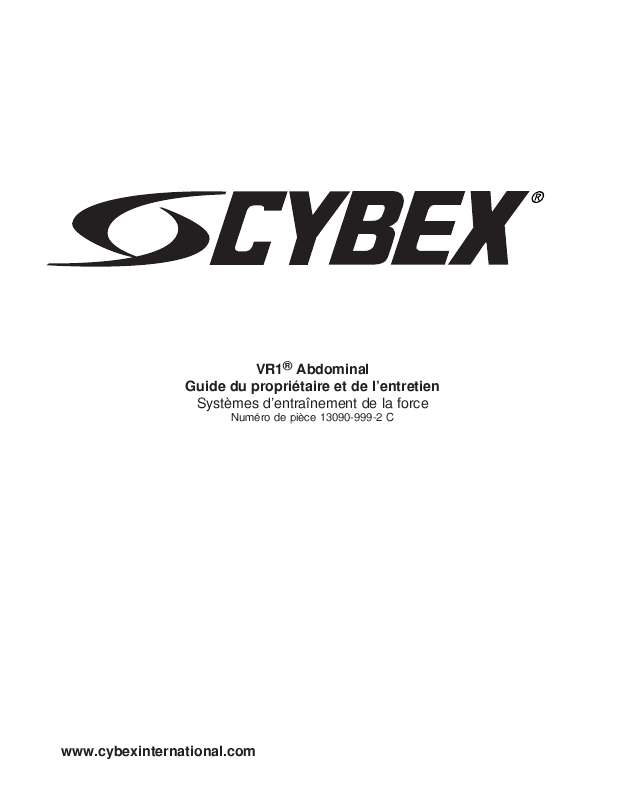 Guide utilisation  CYBEX INTERNATIONAL 13090 ABDOMINAL  de la marque CYBEX INTERNATIONAL