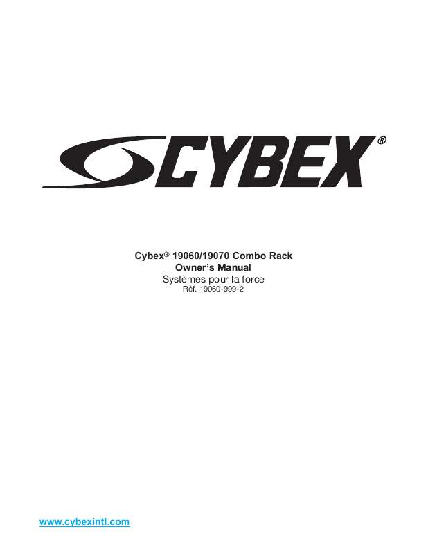 Guide utilisation  CYBEX INTERNATIONAL 19060_19070 COMBO RACK  de la marque CYBEX INTERNATIONAL