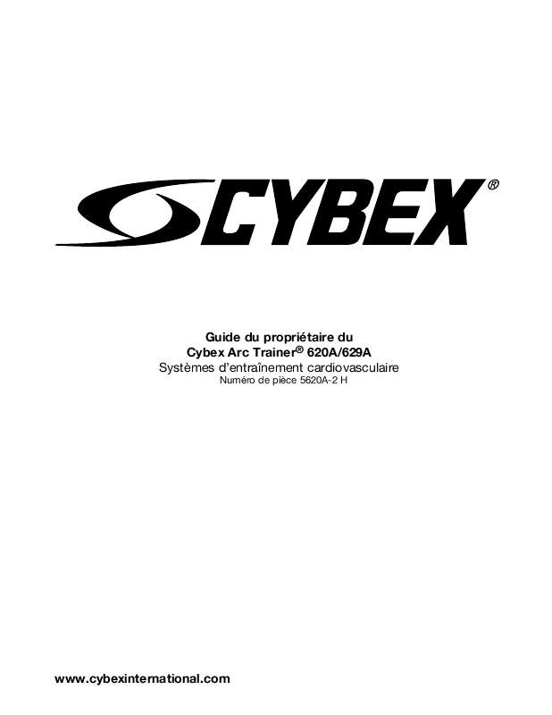 Guide utilisation  CYBEX INTERNATIONAL 620A ARC  de la marque CYBEX INTERNATIONAL