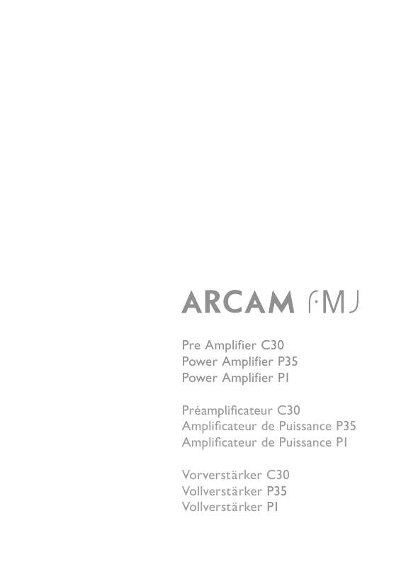Guide utilisation  ARCAM C30  de la marque ARCAM