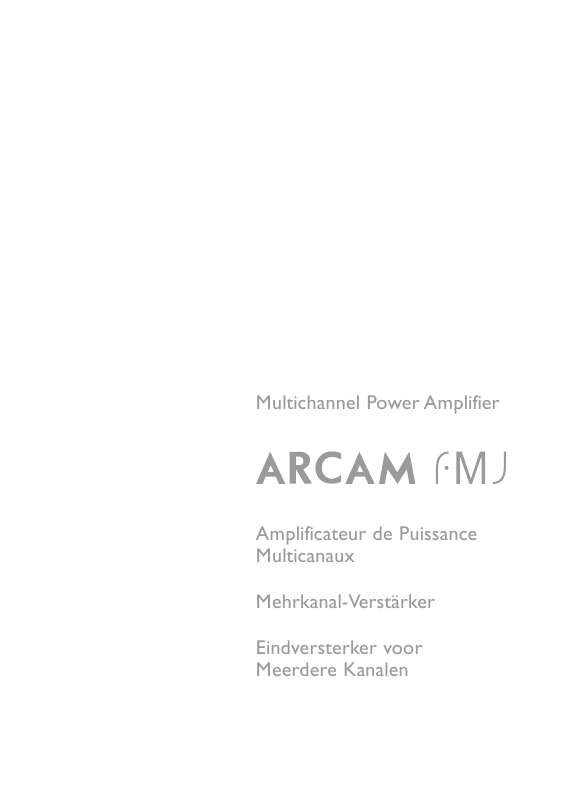Guide utilisation  ARCAM FMJ P7  de la marque ARCAM