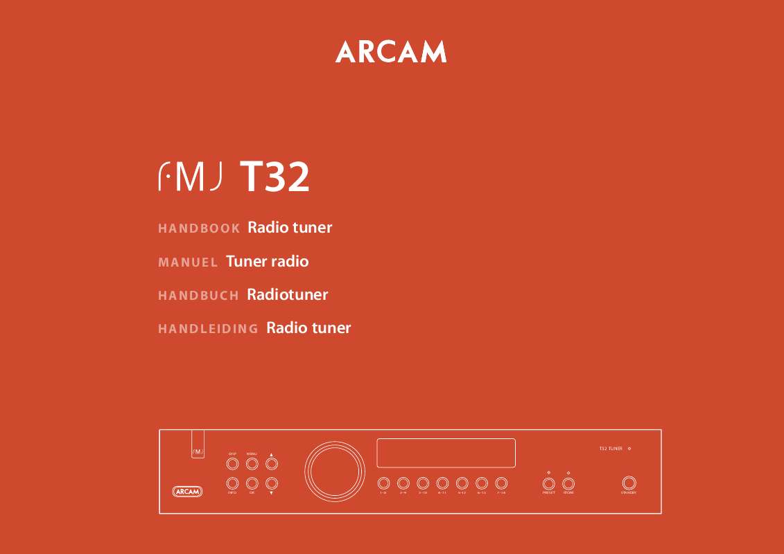 Guide utilisation  ARCAM FMJ T32  de la marque ARCAM