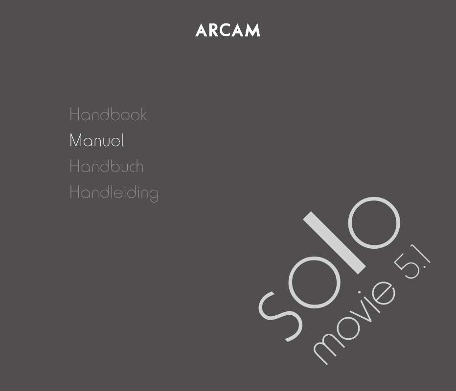 Guide utilisation  ARCAM SOLO MOVIE 5.1  de la marque ARCAM
