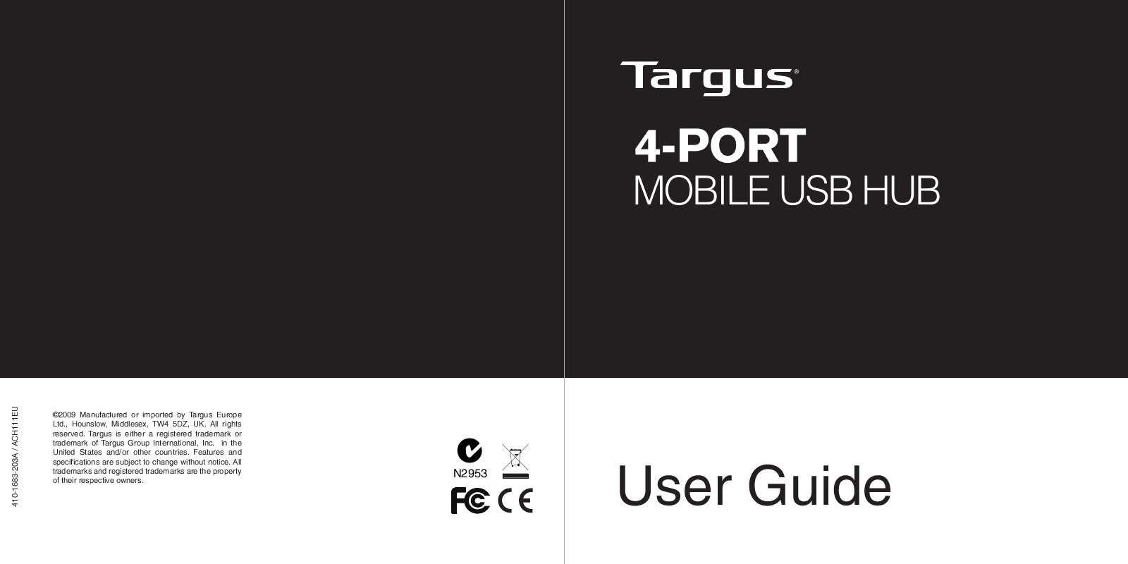 Guide utilisation TARGUS 4-PORT  de la marque TARGUS