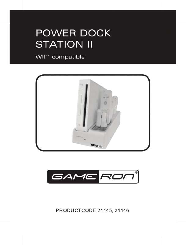 Guide utilisation GAMERON POWER DOCK STATION II WII  de la marque GAMERON