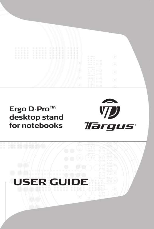 Guide utilisation TARGUS ERGO D-PRO  de la marque TARGUS