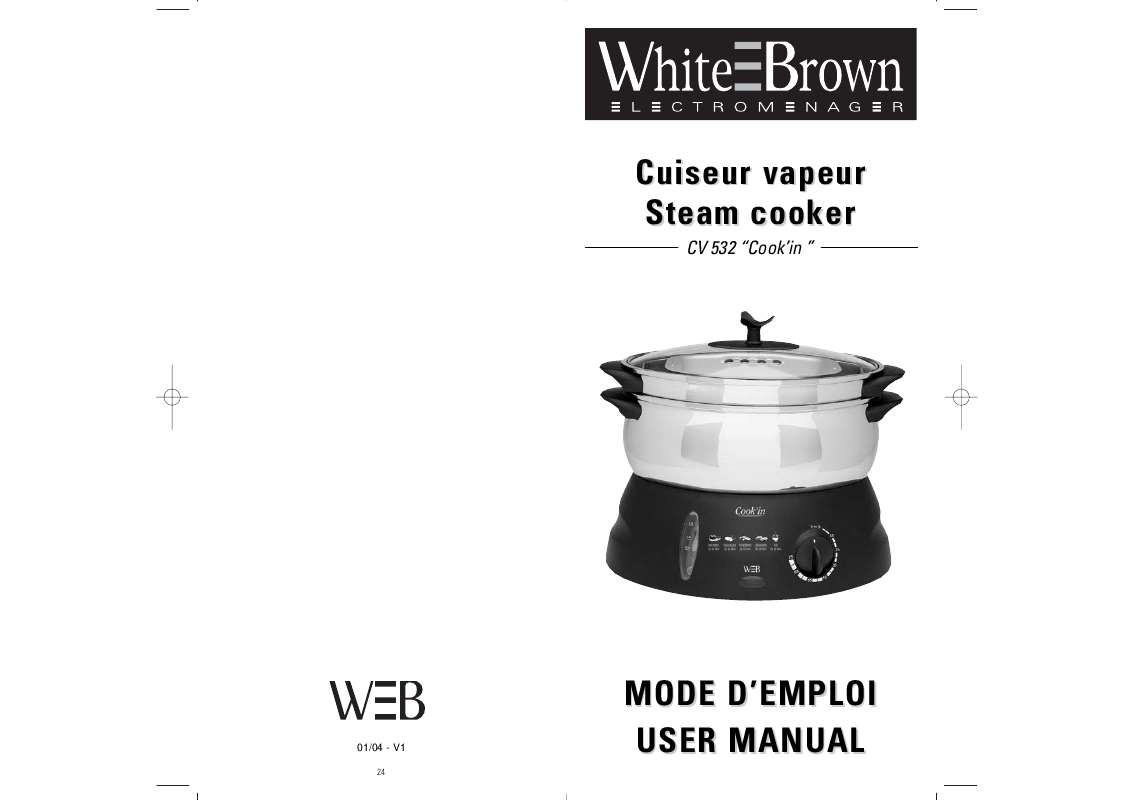 Guide utilisation  WHITE BROWN CV 532  de la marque WHITE BROWN