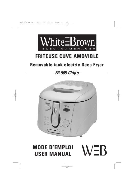 Guide utilisation  WHITE BROWN FR 565  de la marque WHITE BROWN