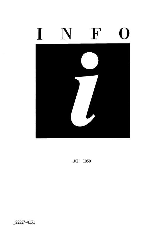 Guide utilisation  JUNO IKI1030  de la marque JUNO
