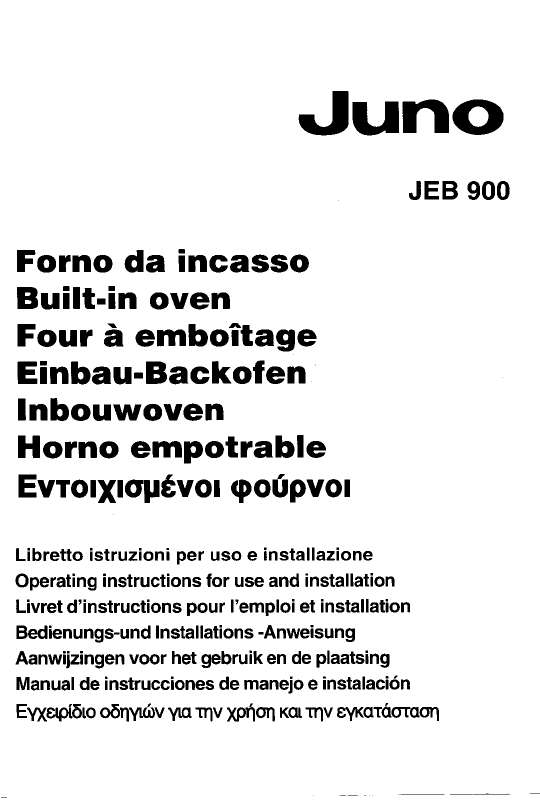 Guide utilisation  JUNO JEB900E  de la marque JUNO