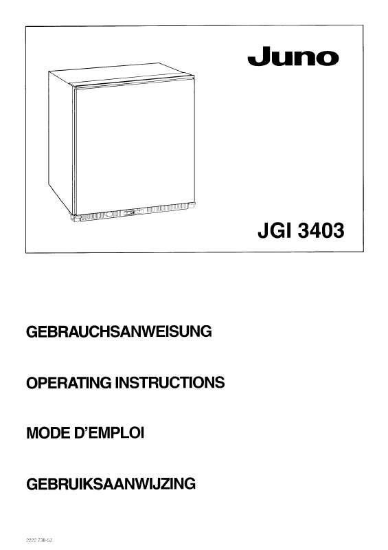 Guide utilisation  JUNO JGI3403  de la marque JUNO