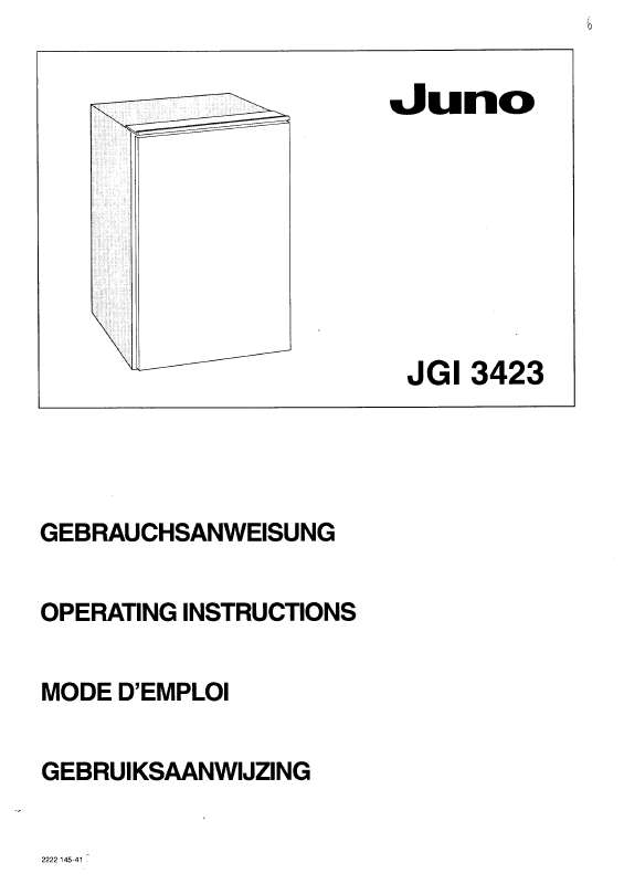 Guide utilisation  JUNO JGI3423  de la marque JUNO