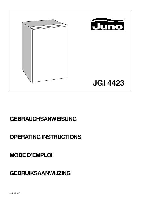 Guide utilisation  JUNO JGI4423  de la marque JUNO