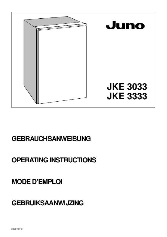 Guide utilisation  JUNO JKE3034  de la marque JUNO