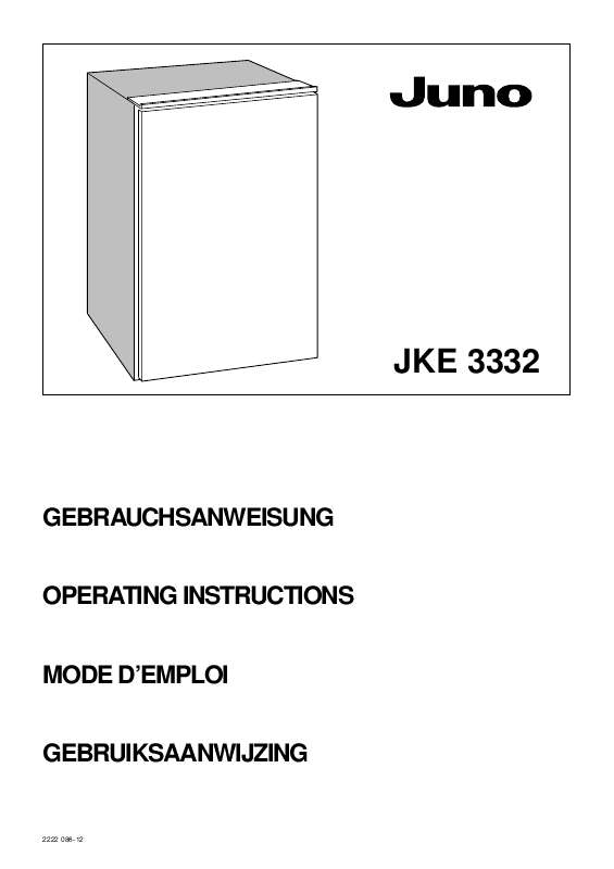 Guide utilisation  JUNO JKE3332  de la marque JUNO