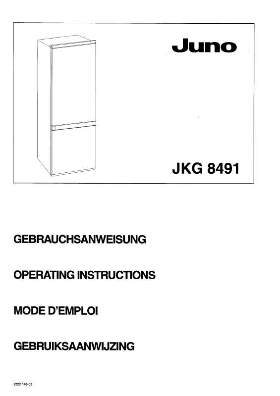 Guide utilisation  JUNO JKG8491  de la marque JUNO
