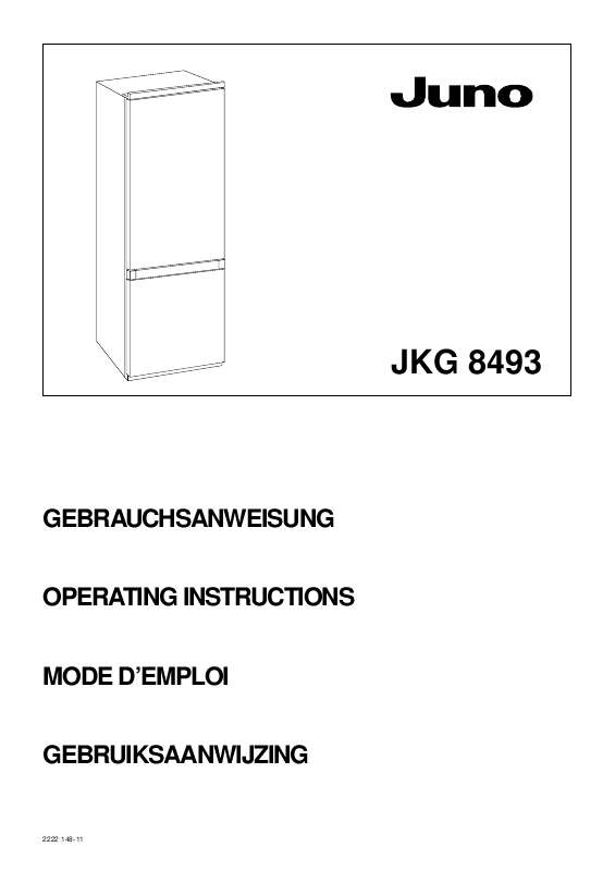 Guide utilisation  JUNO JKG8493  de la marque JUNO