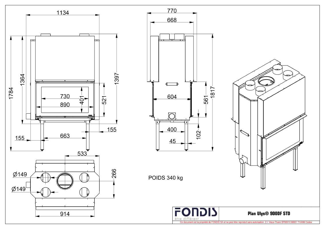 Guide utilisation  FONDIS ULYS 900DF  de la marque FONDIS
