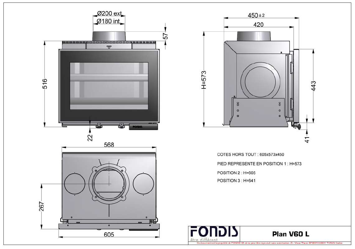Guide utilisation  FONDIS V60 L  de la marque FONDIS