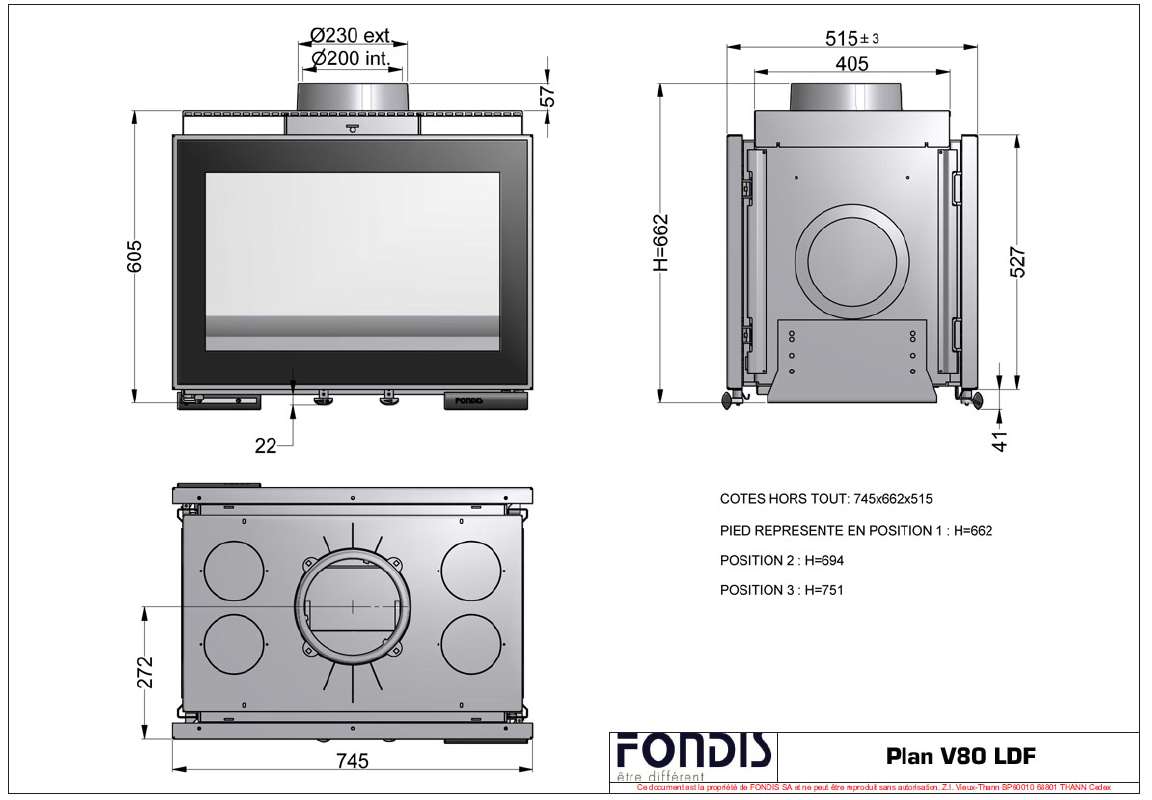 Guide utilisation  FONDIS V80 LDF  de la marque FONDIS