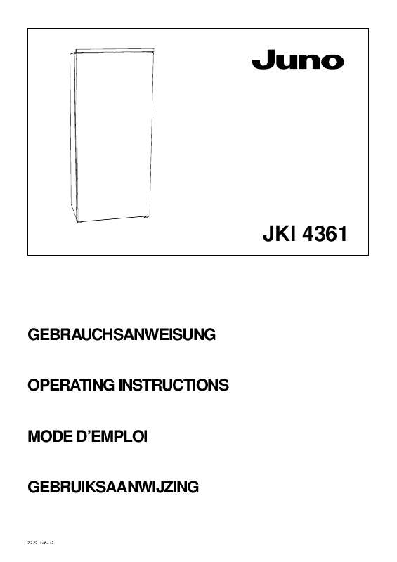 Guide utilisation  JUNO JKI4361  de la marque JUNO