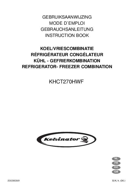 Guide utilisation  KELVINATOR KHCT270HWF  de la marque KELVINATOR