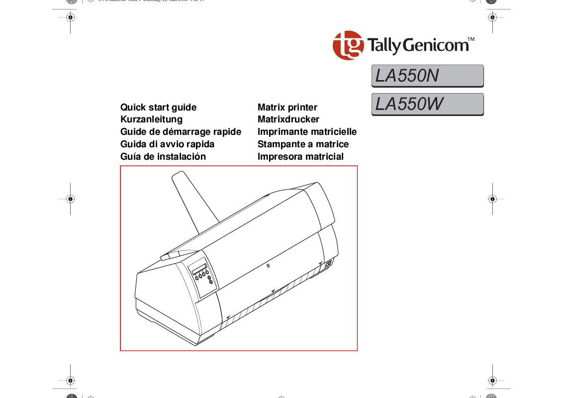 Guide utilisation  TALLYGENICOM LA550N  de la marque TALLYGENICOM