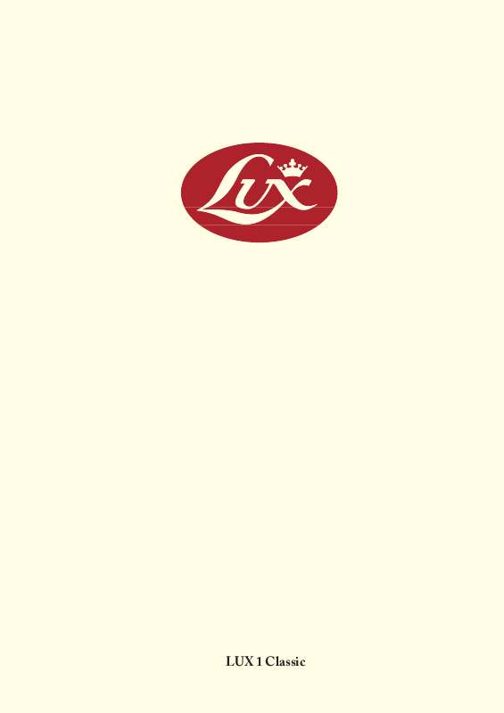 Guide utilisation  LUX LUX1 C  de la marque LUX