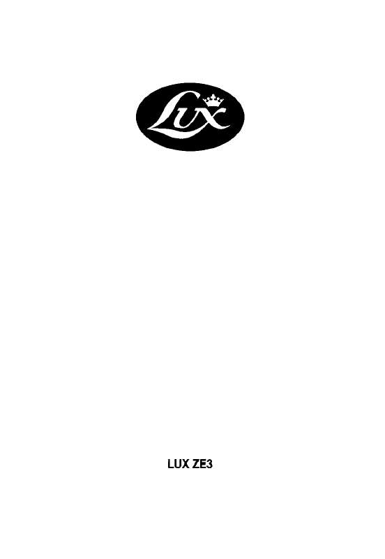 Guide utilisation  LUX ZE3 100-110V  de la marque LUX