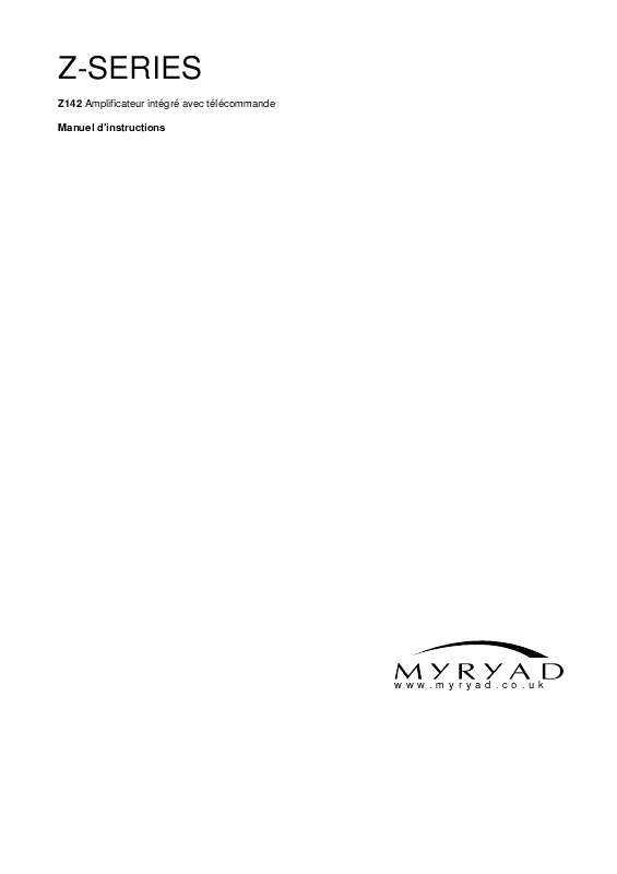 Guide utilisation  MYRYAD Z142  de la marque MYRYAD