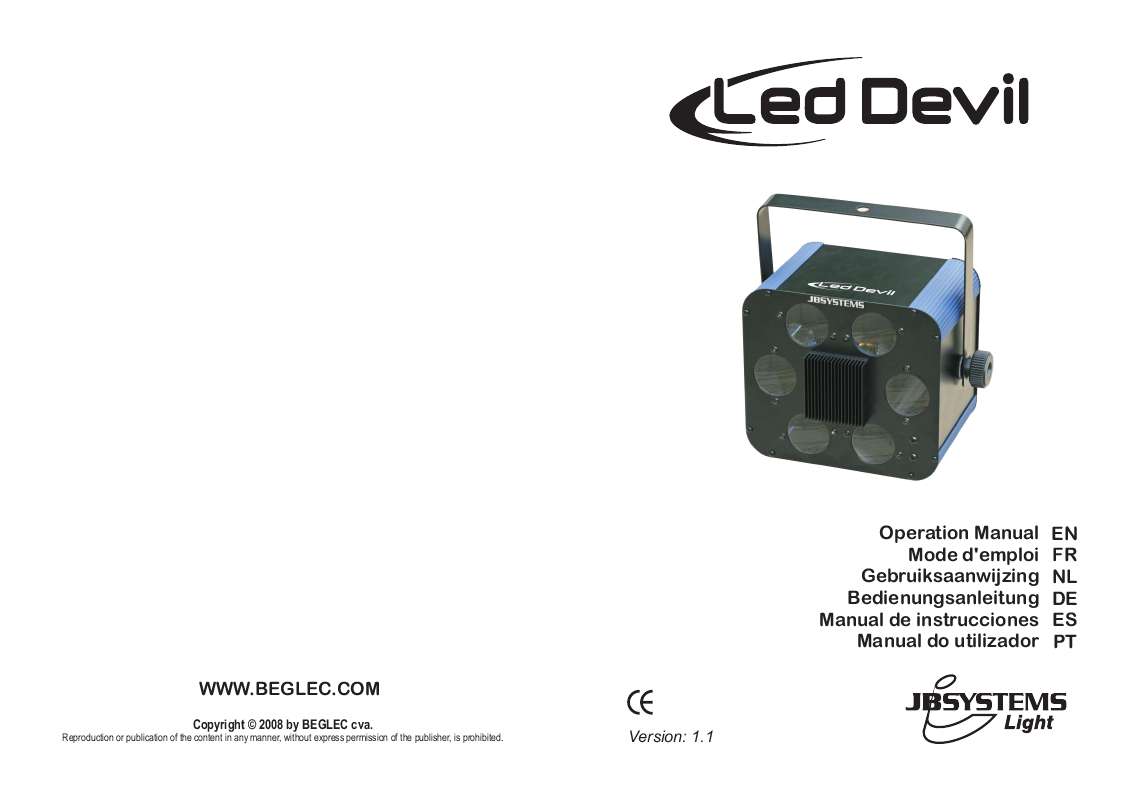 Guide utilisation  BEGLEC LED DEVIL  de la marque BEGLEC