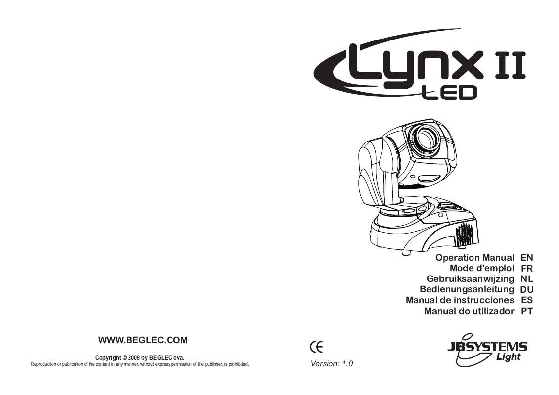 Guide utilisation  BEGLEC LYNX II  de la marque BEGLEC