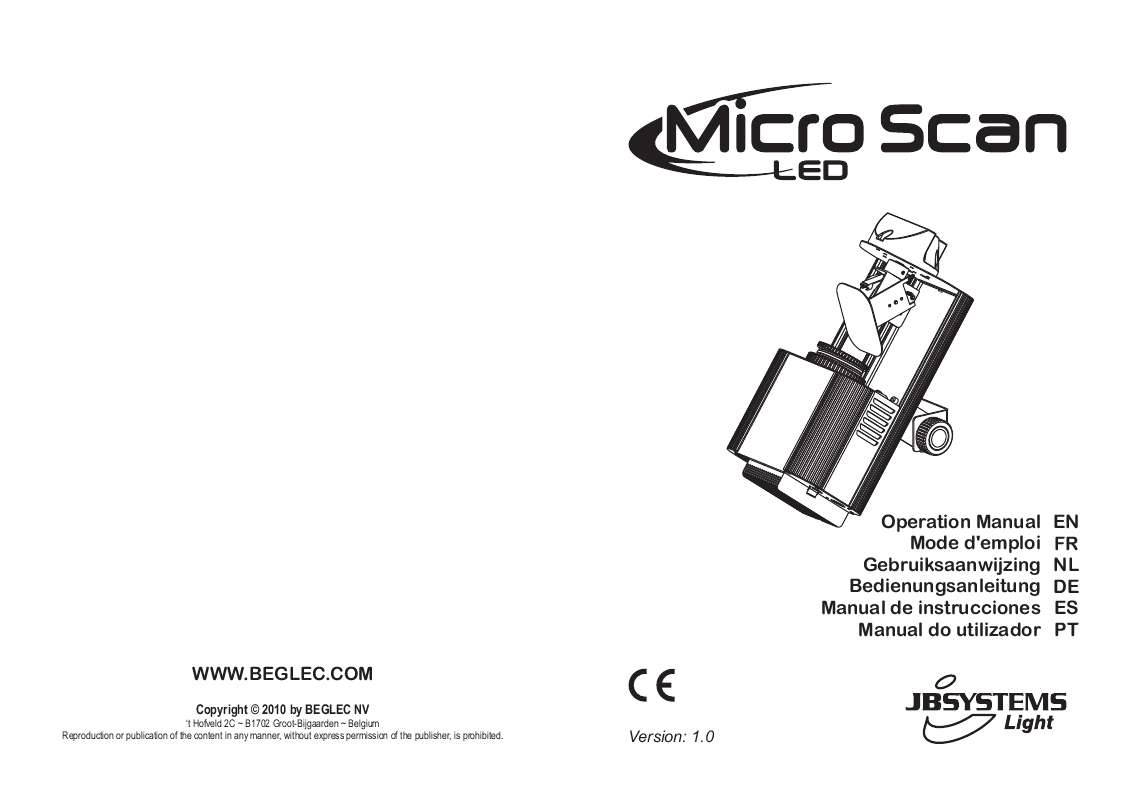 Guide utilisation  BEGLEC MICRO SCAN LED  de la marque BEGLEC