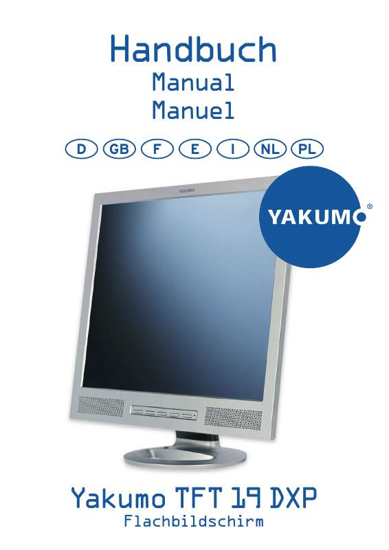 Guide utilisation YAKUMO TFT 19 DXP  de la marque YAKUMO